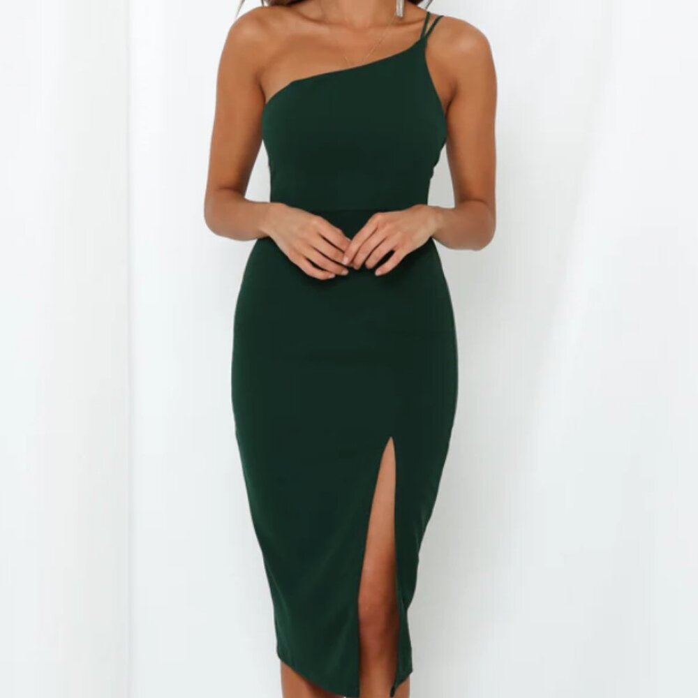 TAKING IT BACK DRESS FOREST GREEN  | Hello Molly